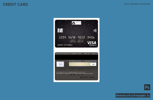 Beispielvorschau der Bank of Aston Visa Signature Card (Vereinigtes Königreich)